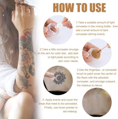 NALACAL Cover Up Makeup Waterproof, Concealer, Scar Cover Up Makeup Waterproof, Professional Skin Concealer Set for Dark Spots, Scars, Vitiligo, Body Makeup Cover