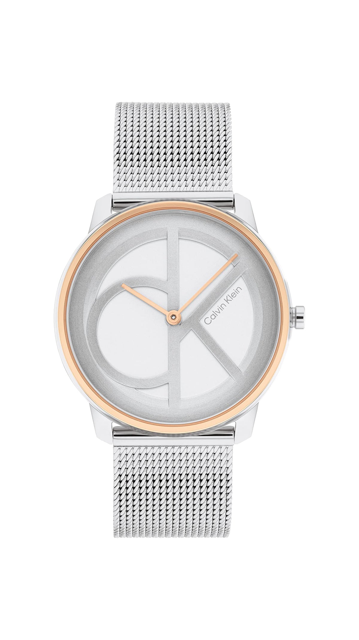Calvin Klein CK ICONIC Unisex Watch, Analog - Silver / Rose Gold