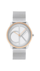 Calvin Klein CK ICONIC Unisex Watch, Analog - Silver / Rose Gold