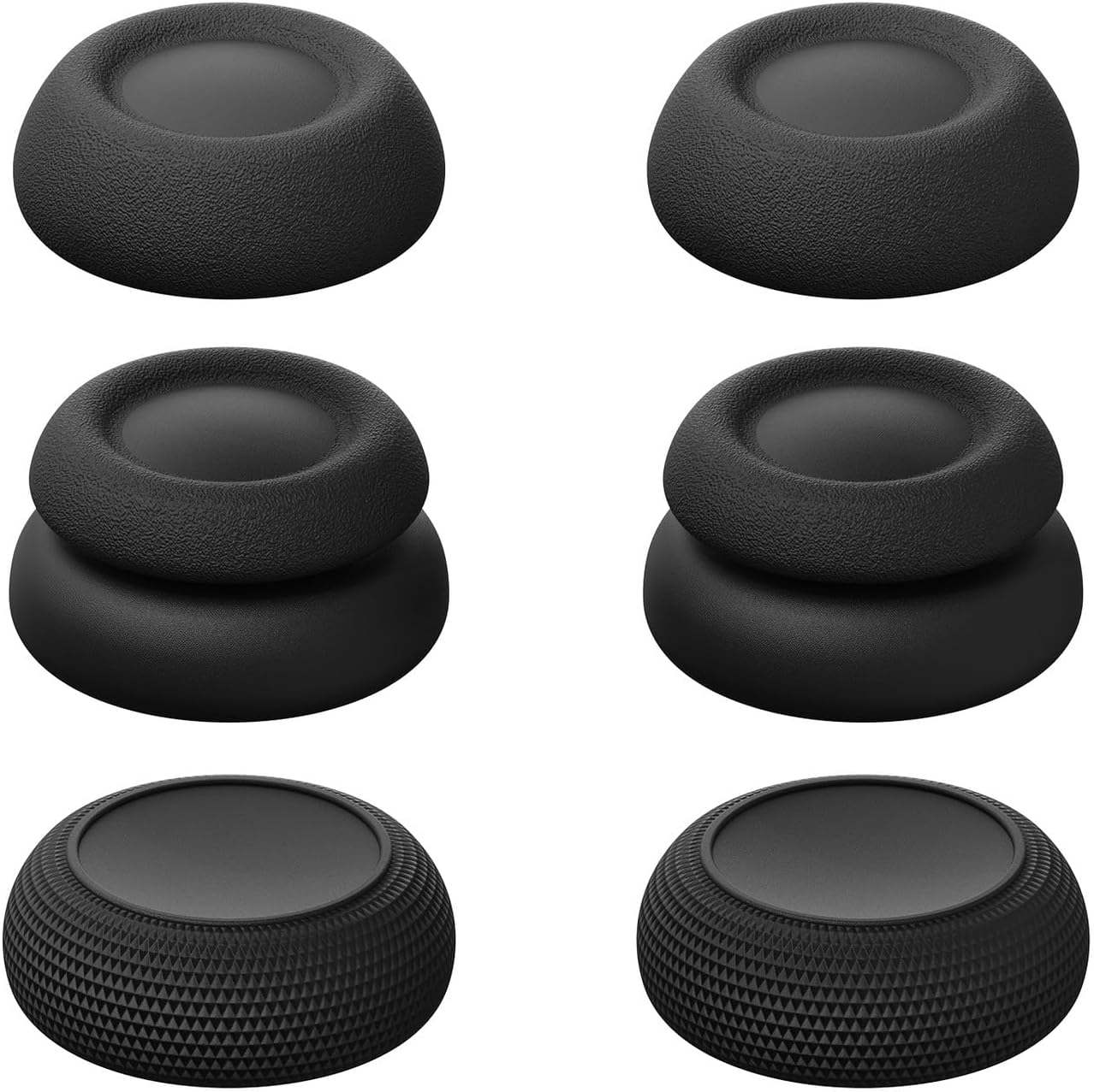 Savage Raven by Skull & Co. Skin, CQC and FPS Thumb Grip Set Joystick Cap Analog Stick Cap for PlayStation Portal - Black, 3 Pairs(6pcs)