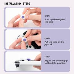GeekShare Cute Silicone game console Thumb Grip Caps, Joystick Cover Compatible with Switch/OLED/Switch Lite,4PCS - Cream Heart (Purple)