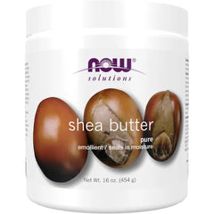 NOW Foods Solutions, Shea Butter, Skin Emollient, Seals in Moisture for Dry Rough Skin, 16-Ounce