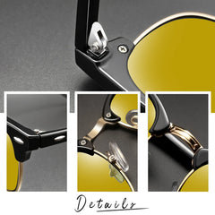 Joopin Polarized Semi Rimless Sunglasses Men Women, Classic Half Frame Sun Glasses UV Protection