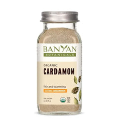Banyan Botanicals Organic Cardamom Powder Flavorful & Aromatic Ground Cardamom Powder for Baking, Cooking, or Tea Supports Healthy Digestion Spice Jar Non GMO Sustainably Sourced Vegan