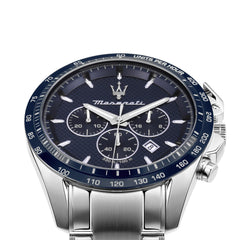 Maserati TRAGUARDO 45 mm Chronograph Men's Watch, Silver, Chronograph