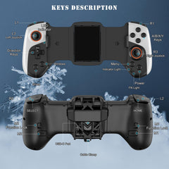 KASTWAVE Wireless Gamepad Controller for iPhone iOS Android Switch PC with Cooling Conduction Plate, Phone Controller Joystick for iPhone, Samsung, LG, Google, Turbo/Macro Function, COD, Diablo