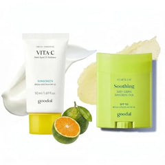 GOODAL Vita C Dark Spot Sunscreen + Heartleaf Soothing Quick Sliding Sunscreen Stick