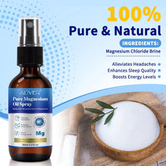 NIKITA.VIVI Pure Magnesium Oil Spray for Feet 60ML, 100% Pure & Natural Magnesium Spray for Better Sleep, Relief & Relaxation, Relieve Muscle Tension, Organic Magnesiums for Feet Magnesium Sprays