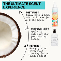 Pacifica Beauty, Indian Coconut Nectar Hair Perfume & Body Mist, Coconut and Creamy Vanilla Scent, Natural + Essential Oils, Alcohol Free, 100% Vegan and Cruelty Free, Clean Fragrance