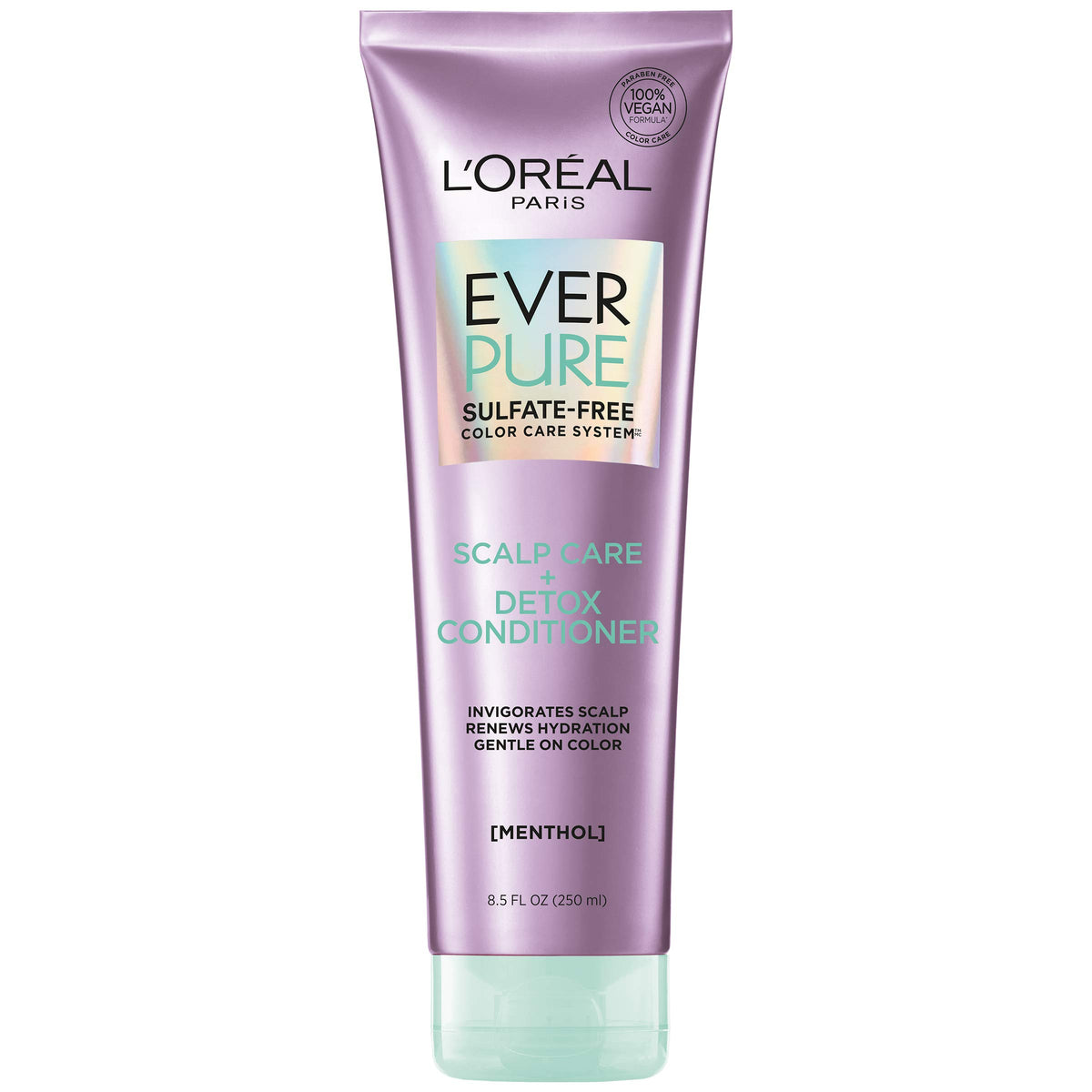 L’Oréal Paris (Conditioner) - EverPure Scalp Care + Detox Sulphate Free Conditioner for Colour-Treated Hair, Invigorates Scalp and Renews Hydration, Menthol and Neem Leaf Extract, 251mls