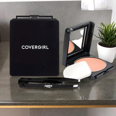 Foundation Creamy Natural, 044 fl oz, makeup powder foundation with Moofin Eyebrow Tweezers, Silky Smooth creamy foundation, simply powder foundation [Pack of 2]