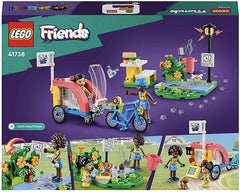 LEGO 41738 Friends Dog Rescue Bike Toy Set, Animal Playset for Kids, Girls and Boys Aged 6 Plus with Puppy Pet Figure and 2 Mini-Dolls, 2023 Series Characters