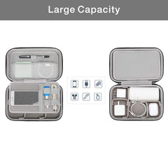 MOSISO Electronic Organizer Travel Case Compatible with MacBook Power Adapter, Compatible with Magic Mouse & Pencil, SD Card, USB Flash Disk with 4 Modular Insert & 2 Cable Tie & Snap Hook, Black