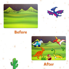 Skillmatics Foil Fun - Dinosaurs, No Mess Art for Kids, Craft Kits & Supplies, DIY Creative Activity, Travel Toys, Gifts for Boys & Girls Ages 4, 5, 6, 7, 8, 9