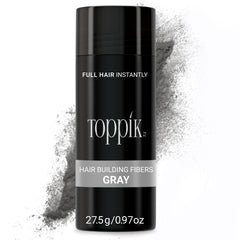 Toppik Hair Building Fibers with Premium Keratin Fibers Conceals Hair Thinning and Hair Loss for Fuller Looking Hair that Gives Completely Natural Look For Men and Women Grey, 27.5 Grams