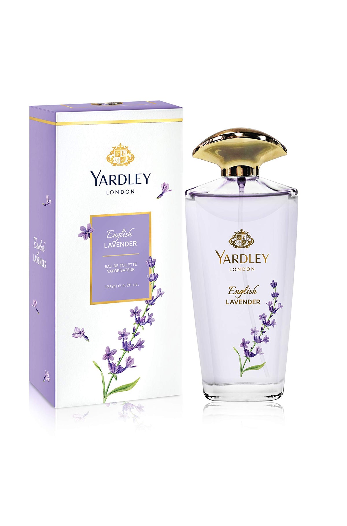 YARDLEY English Lavender Perfumed Gift Set, Floral Aromatic Freshness, Relaxing And Calming Scent, Eau De Toilette 125 ml + Body Spray 150 ml