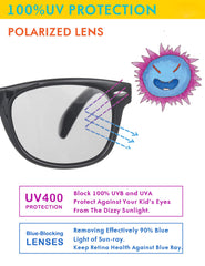 Flexible Kids Sunglasses Polarized Sports Sun Glasses Girls Boys Shades with Straps UV400 Protection Eyewear for Age 2-10