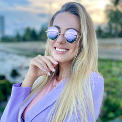 Joopin Round Polarized Sunglasses for Men Women, UV Protection Sun Glasses Small Circle Hippie Lennon Shades Sunglasses