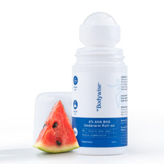 Be Bodywise Underarm Roll On | 4% AHA BHA I 1% Salicylic Acid, 2% Lactic Acid | Prevents Odour, Pigmentation | Brightens Skin, Kills Bacteria I Long Lasting I All Skin Types I Watermelon l 50ml