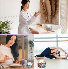 WEKOTEE Scented Candles Gift Set, 9 Pack Essential Oil Aromatherapy Candle, Stress Relief Gifts for Women, Candles for Home Scented, Ideal for Birthday, Mother's Day, (189-02)