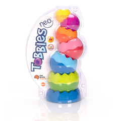 Fat Brain Toys Tobbles Neo – Sensory Stacking Toy for Babies & Toddlers, Educational Early Learning Toy for Fine Motor Skills, Balance & Coordination – Ages 6 Months and Up