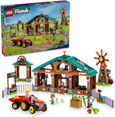 LEGO Friends Farm Animal Sanctuary, Playset with Tractor Toy for 6 Plus Year Old Girls, Boys & Kids, Role-Play Set Includes 3 Character Figures, 5 Animals and Food Accessories 42617