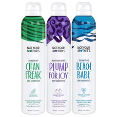 Not Your Mother's Dry Shampoo Spray Signature Assortment Clean Freak, Plump for Joy & Beach Babe Instantly Absorbs Oil & Extends Style Life for Refreshed Hair
