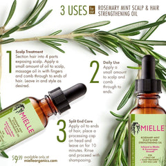 Mielle Natural Rosemary Essential Oil For Hair Growth & Strengthening Oil 59 ML