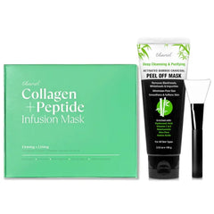 Ebanel Bundle of Charcoal Peel Off Mask and Collagen Peptide Infusion Mask