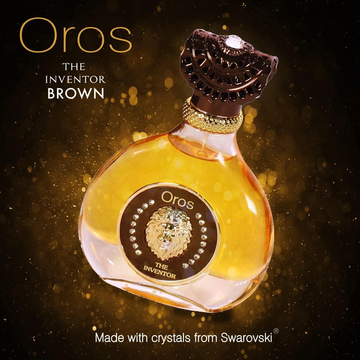 Armaf Perfumes Oros The Inventor Brown Made with Crystal From Swarovski Eau De Parfum 85ml / 2.9 fl. oz Fragrance