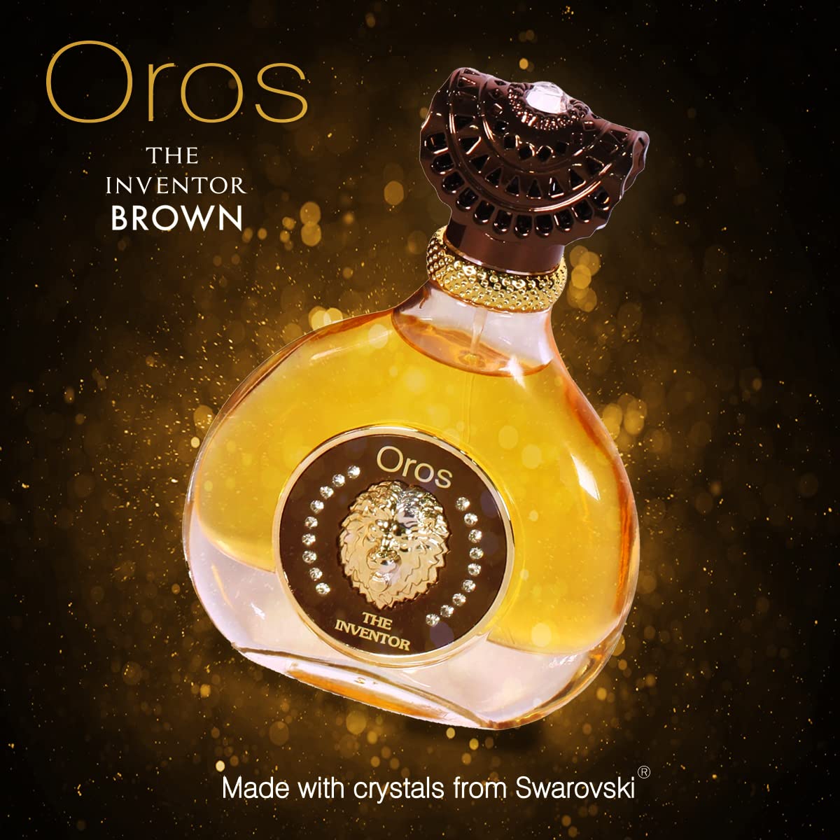 Armaf Perfumes Oros The Inventor Brown Made with Crystal From Swarovski Eau De Parfum 85ml / 2.9 fl. oz Fragrance