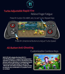 Wireless Mobile Gaming Controller Hall Effect Controller, Phone Controller Support Phone Case, Analog Trigger, Play Call of Duty, Genshin Impact, Minecraft, Roblox, Cloud Joystick for ios Android