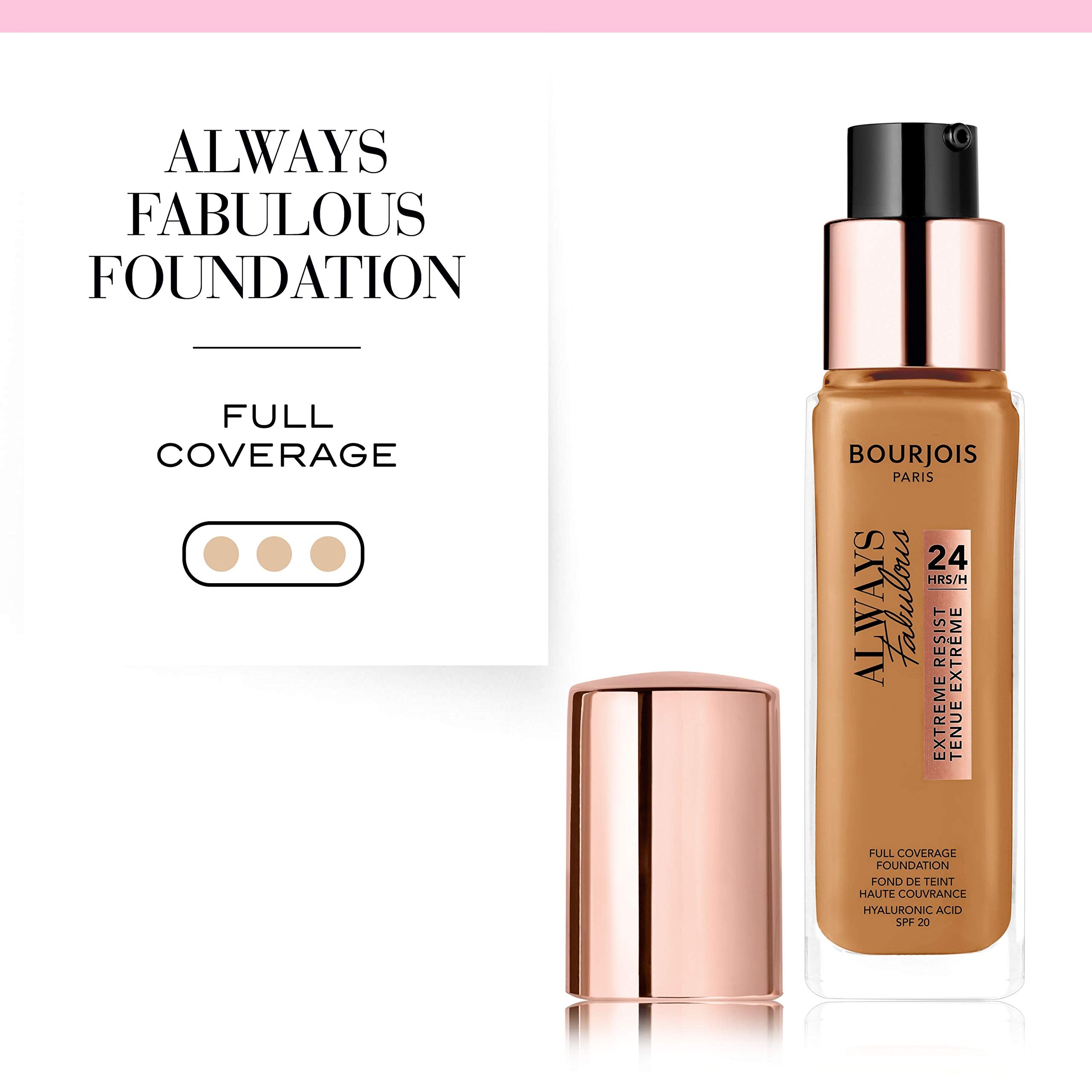 Bourjois Always Fabulous 24HRS Foundation 510 Golden caramel, 30 ml - 1 fl oz