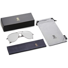 SOJOS Classic Aviator Polarized Sunglasses Mirrored UV400 Lens SJ1054