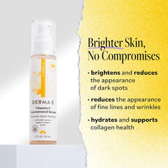 Derma E Vitamin C Concentrated Serum With Hyaluronic Acid, Antioxidant Protection, Boots Hydration, Anti-Aging Properties, 2Oz