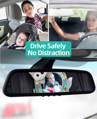 Azonee Infant Car Seat Toy, Travel Baby Toy, Kick and Play Activity Center with Mirror, Teether, for Rear Car Seat, Entertains Newborns and Babies During Drives