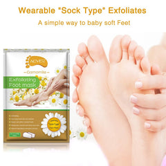 ALIVER Foot Peel Mask 5 Packs, Exfoliating Foot Mask for Soft Baby Feet Repair Heels & Removes Dry Dead Skin Feet Peeling Socks Foot Treatment for Hard Skin