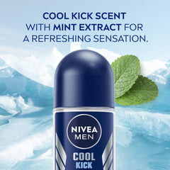 Nivea Men Cool Kick 48 Hours Anti-Perspirant Deodorant Roll On 50 ml - by Nivea