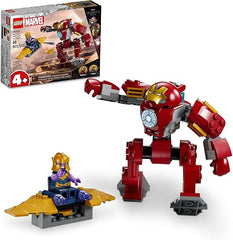 LEGO Marvel Iron Man Hulkbuster vs. Thanos 76263 Building Toy Set with Thanos and Iron Man Figures, Hulkbuster Toy with Posable Mech for Super Hero Battle Action, Fun Marvel Toy for Kids Ages 4 and Up