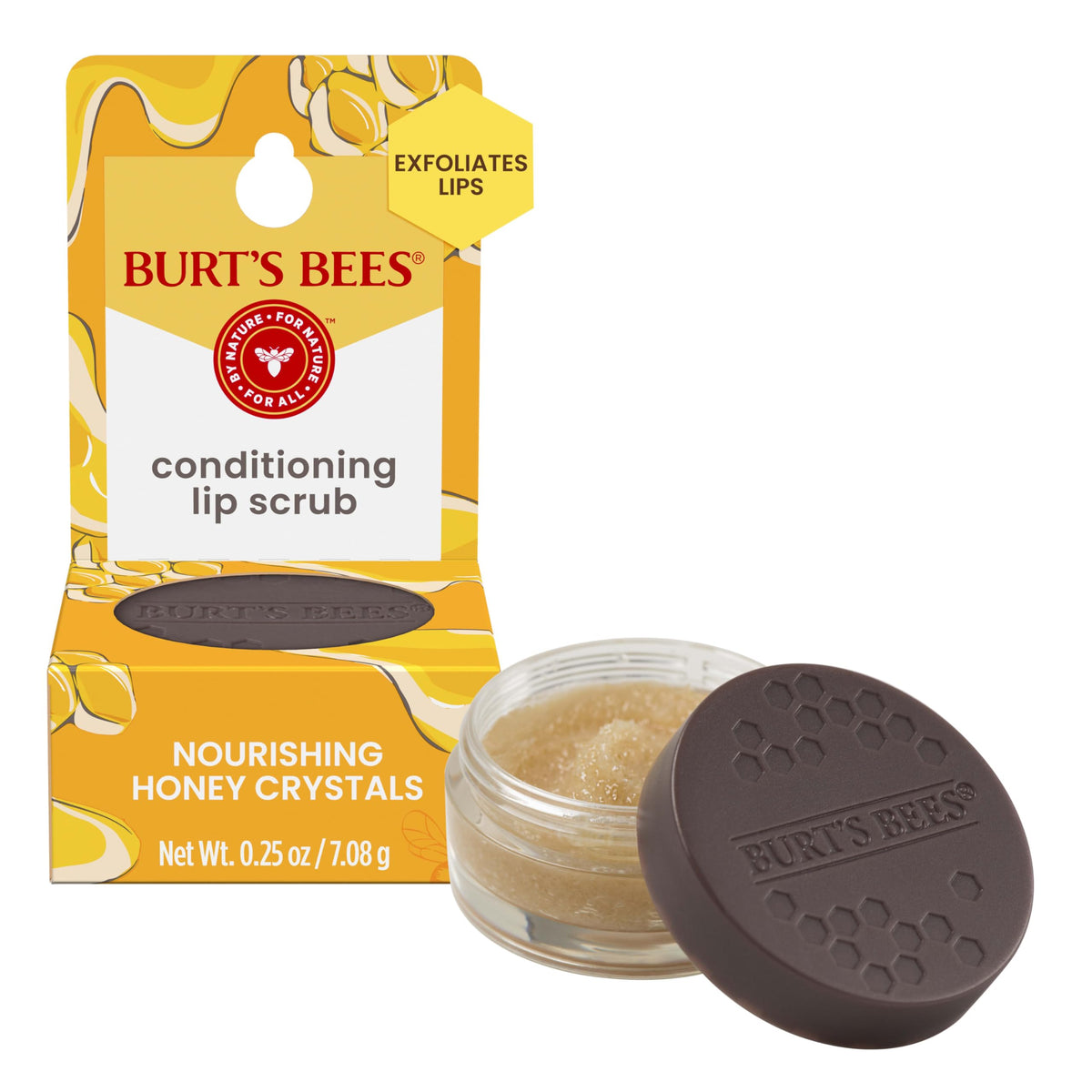 Burt's Bees 100% Natural Conditioning Lip Scrub with Exfoliating Honey Crystals - 0.25 Ounce
