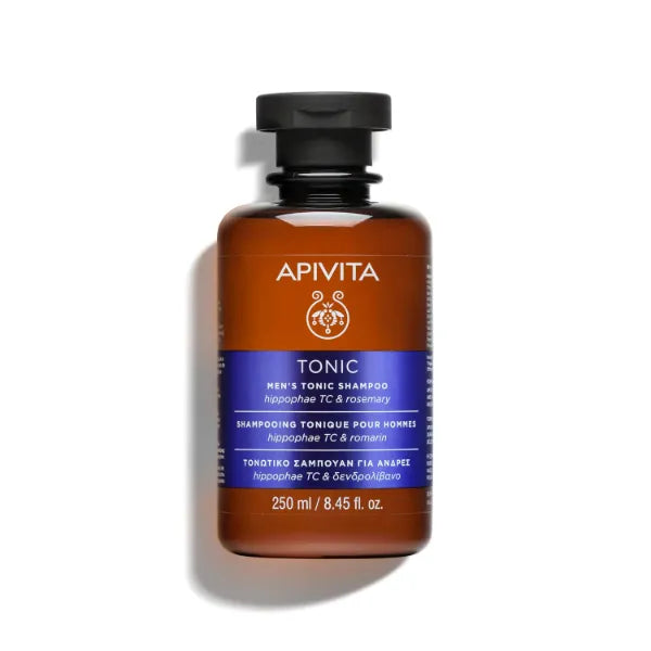 APIVITA Tonic Men's Shampoo for Thinning Hair | Strengthens, Prevents Hair Thinning & Promotes Hair Growth with Hippophae Tonic Complex, Rosemary & Propolis, Silicone-Free