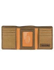 Timberland PRO mens Leather RFID Trifold Wallet With ID Window Wallet - Wheat/Pullman