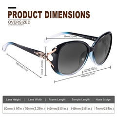 FIMILU Sunglasses for Women Trendy Polarized Sunglasses Oversized Big Sun Glasses Ladies Shades UV Protection