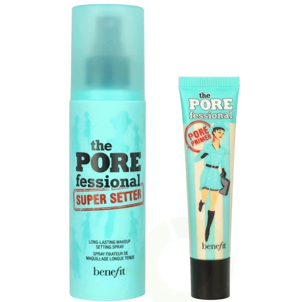 Benefit Prime & Set Pore Pack 2-Piece Set, (0.74 Ounce Pore Primer + 4.0 Ounce Setting Spray)