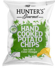 Hunter's Gourmet Sea Salt & Cider Vinegar Hand Cooked Potato Chips - 125g
