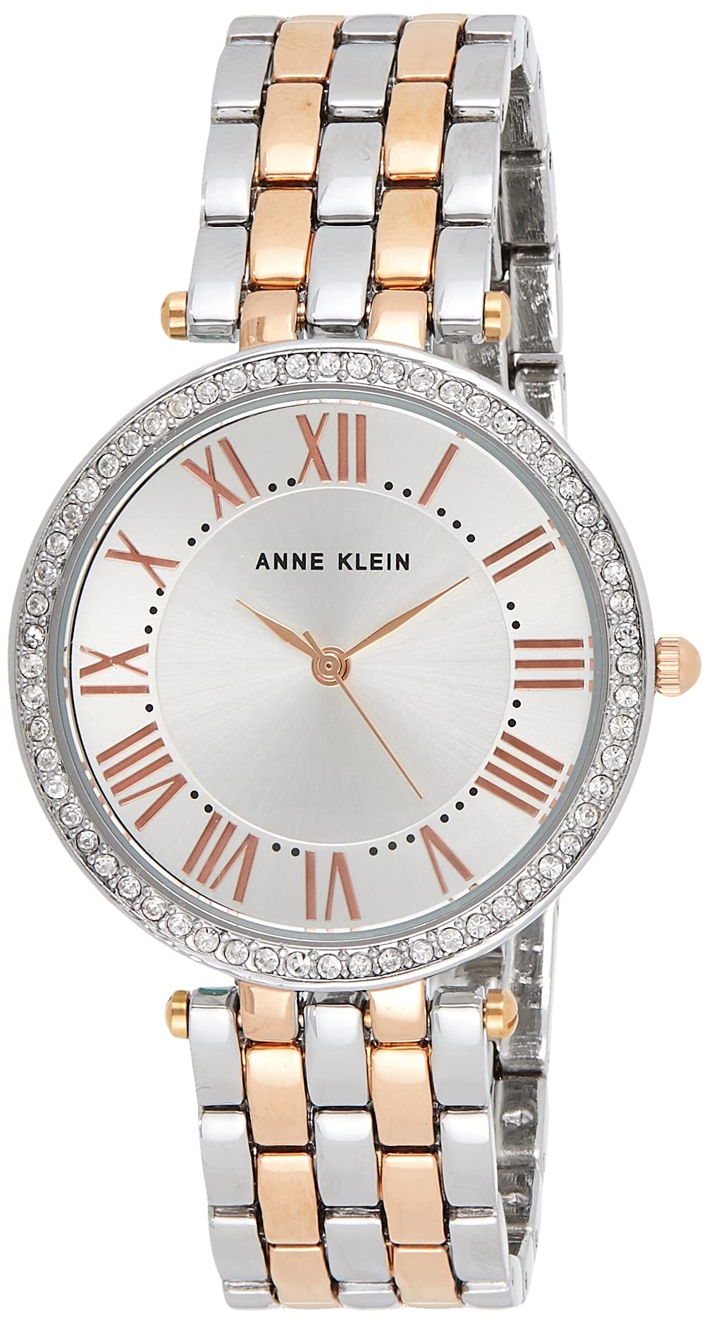 Anne Klein Women Ak/2231Svrt Premium Crystal-Accented Two-Tone Bracelet Watch, Two Tone, Quartz Movement