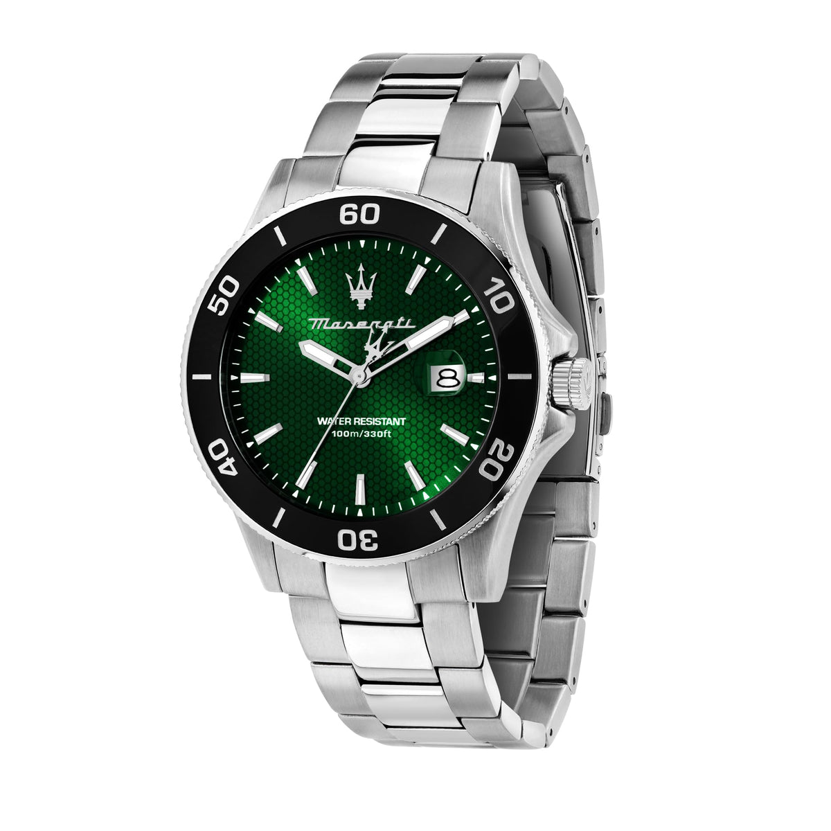 Maserati Lifestyle Date Analog Dial Color Green Watches for Men - R8853100038, Green, 43, Classic