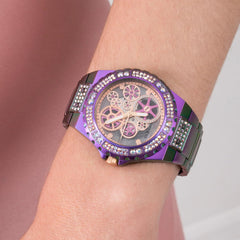 GUESS Reveal Collection Analog Rose Gold Dial Women's Watch-GW0302L3