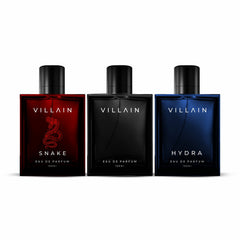 Villain Mashup Combo Perfume for Men | Woody, Spicy, Aqua, Patchouli, Musk | Pack of 3 Perfume For Men 100 ml Each | Long Lasting Fragrance Set | Perfume Combo Set For Men