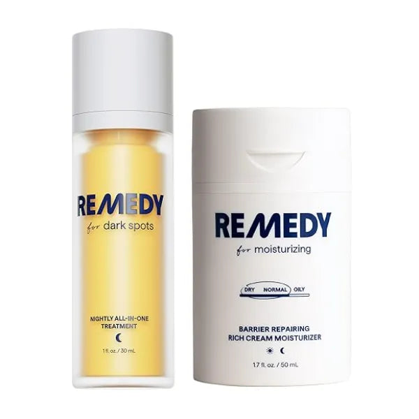Remedy Science The Even Tone Hydration Stack 2 Piece System Dark Spots Treatment & Rich Moisture Cream Retinol, Niacinamide, Tranexamic Acid, Ceramides Created by Dermatologist Dr. Shah Vega